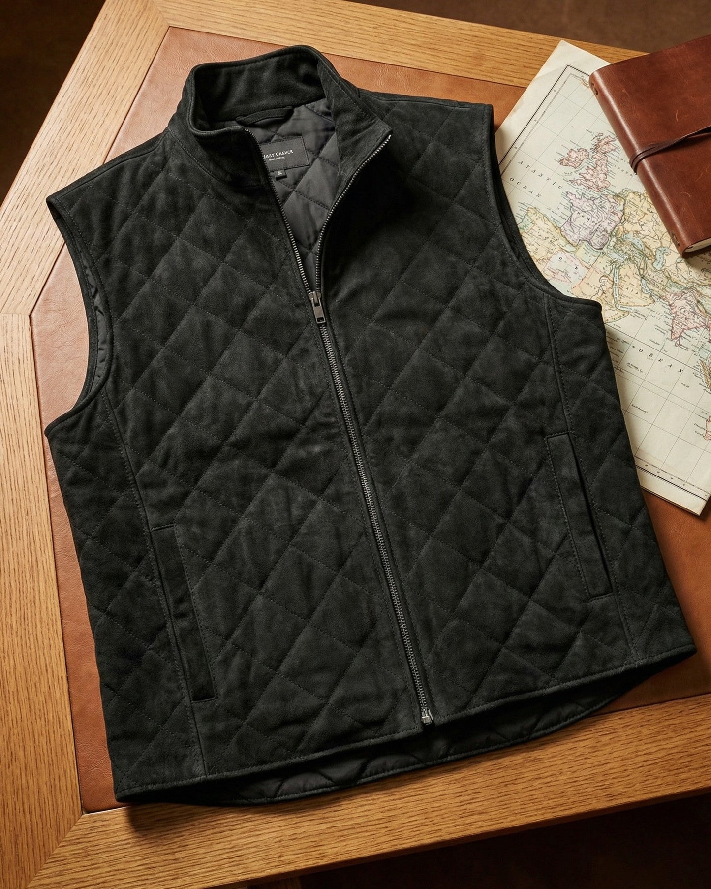 Giorgio Suede Quilted Vest